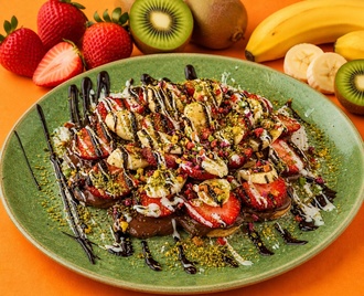 3 Malzemeli Çiçek Waffle görseli