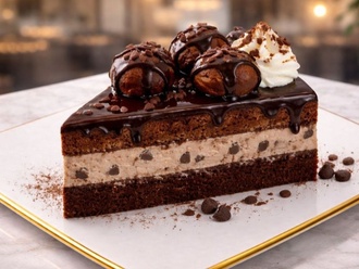 Siyah Profiterol görseli