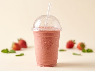 Çilekli Protein Shake (16 Oz) görseli