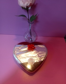 Raspberry Heart Cheesecake (4-5 Kişilik) görseli
