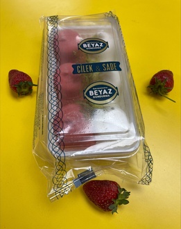 Çilekli & Sade Dondurma (500 Gr.) görseli
