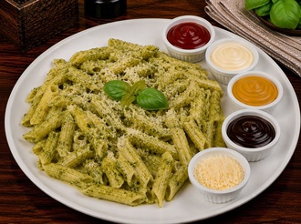 Pesto Soslu Makarna görseli