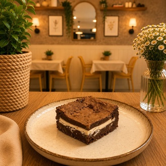 Beyaz Çikolatalı Cevizli Browni görseli