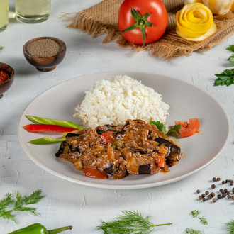 Patlıcan Musakka & Pirinç Pilavı görseli