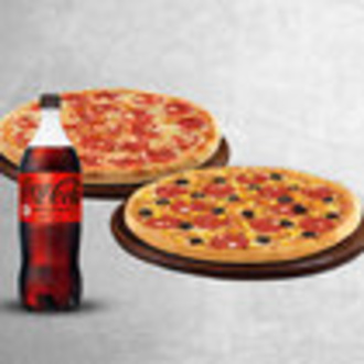 1 Alana 1 Bedava - 2 Orta Boy Pizza + Coca-cola 1 L görseli