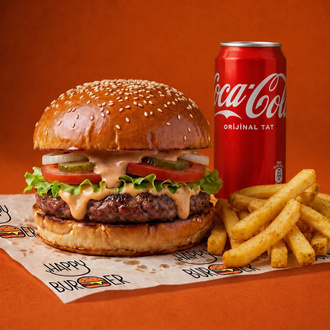 Happy Burger + Coca Cola görseli