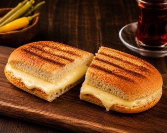Yarım Ekmek Kaşarlı Tost görseli
