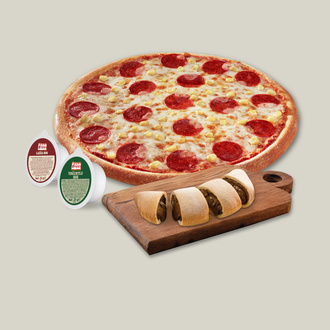 Büyük Boy Pizza + Lazza Menü görseli