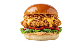 Gurme Çıtır Tavuk Burger + Patates Kızartması görseli