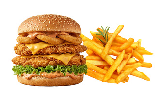 Tavukbaz Special Burger + Patates Kızartması görseli