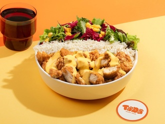 Cheddar Soslu Çıtır Tavuk Basmati Pilav görseli