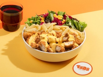 Cheddar Soslu Çıtır Tavuk Makarna görseli