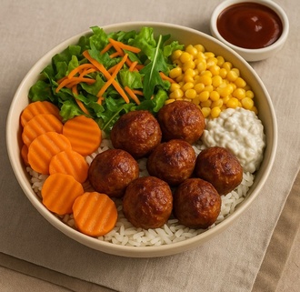 Barbekü Soslu İsveç Köfte Bowl görseli