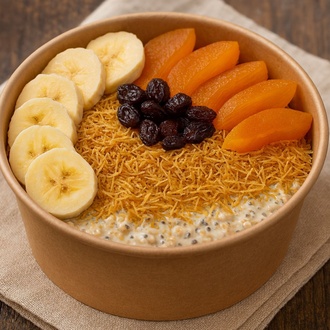 Tarçınlı Kayısılı Kış Yulaf Bowl görseli