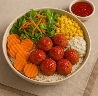 Swetchili Soslu İsveç Köfte Bowl görseli