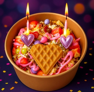 Birthday Waffle Bowl (1 Kişilik) (500 Cc.) görseli