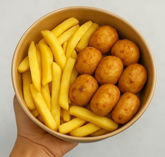 Patates Kızartmalı Tavuk Köfte Bowl (Mezesiz ) görseli