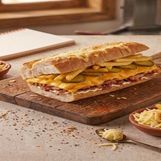 Cheddarlı Ekmek Arası Tavuk Döner görseli