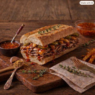 Hot Chili Soslu Ekmek Arası Tavuk Döner görseli