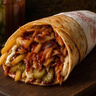Barbekülü Soslu Tavuk Döner Dürüm görseli