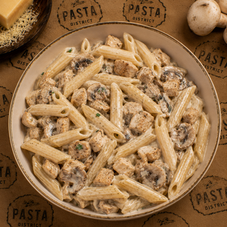Tavuklu Kremalı Mantarlı Penne görseli