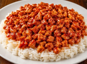 Orta Acı Soslu Tavuk Pilav görseli