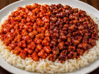 Orta Acı Soslu Ve Barbekü Soslu Mix Pilav görseli