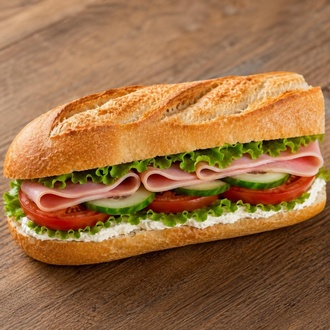 Baget Labne Peynirli Jambon Sandviç görseli