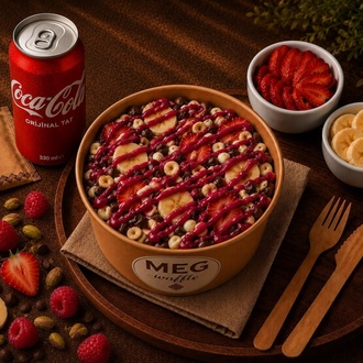Meg Waffle Frambuaz + Coca Cola Menü görseli