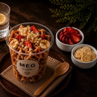 Meg Bardak Waffle Karamel görseli