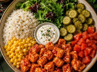 Acı Soslu Tavuklu Bowl görseli