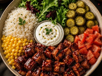 Barbekü Soslu Tavuklu Bowl görseli