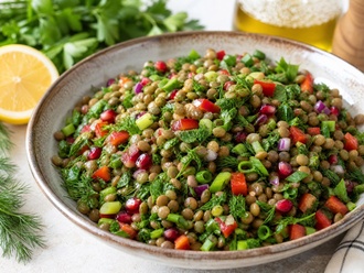 Dereotlu Yeşil Mercimek görseli
