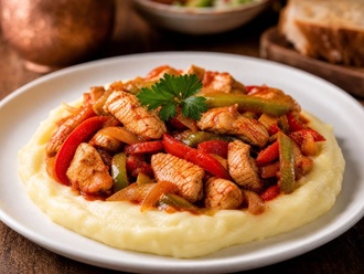 Patates Püreli Tavuk Sote görseli