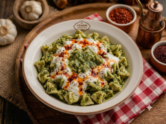 Pesto Soslu Mantı görseli