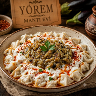 Köz Patlıcanlı Mantı görseli