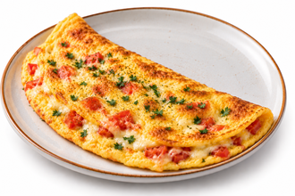 Omlet Domatesli Kaşarlı görseli