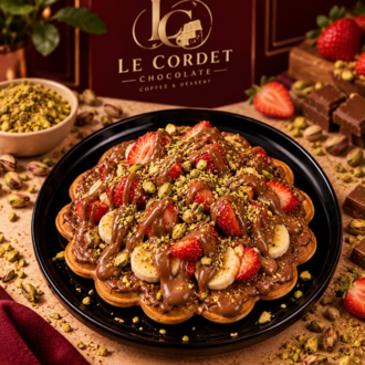 Klasik Bitter Çikolatalı Waffle görseli