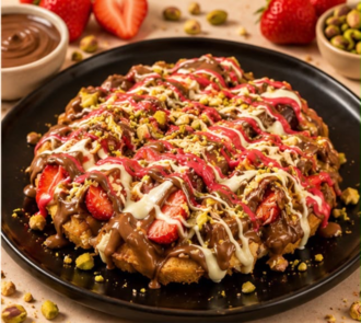 Klasik Çilek Çikolatalı Waffle görseli