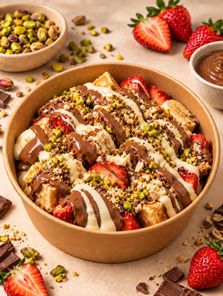 Le Cordet Çilek Çikolatalı X Large Bowl Waffle görseli