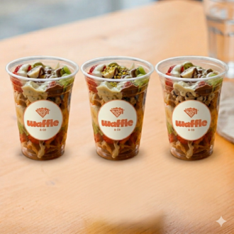 3’Lü Bardak Waffle Menü – 3X 16 Oz Bardak görseli