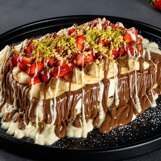 Beyaz & Sütlü Çikolatalı Waffle görseli