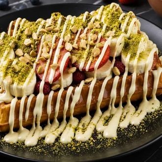 Beyaz Çikolatalı Waffle görseli