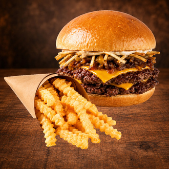 Trüflü Smash Burger & Patates Kızartması görseli