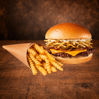 Single Trüflü Smash Burger & Patates Kızartması görseli