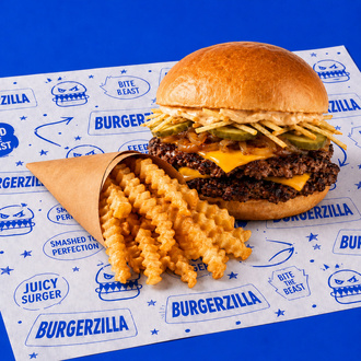 Cezayir Soslu Smash Burger & Patates Kızartması görseli
