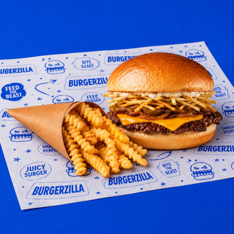 Single Trüflü Smash Burger & Patates Kızartması görseli