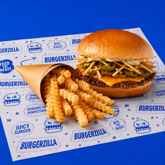 Single Jalapeno Smash Burger & Patates Kızartması görseli