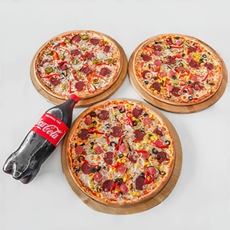 3'Lü Büyük Boy Pizza Menü görseli