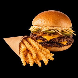 Cezayir Soslu Smash Burger & Patates Kızartması görseli